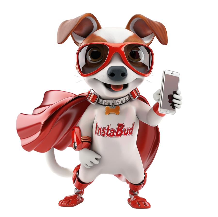 InstaBud property intelligence mascot